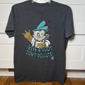 Woodsy Owl Give a Hoot Don’t Pollute Tee Size Youth XL